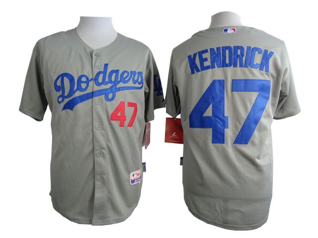 Men Los Angeles Dodgers #47 Kendrick Grey MLB Jerseys->los angeles dodgers->MLB Jersey
